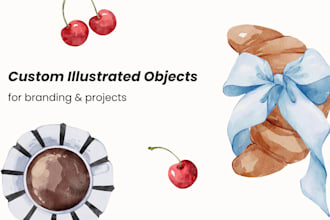 create watercolor illustrations of everyday objects for branding and products