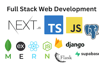 develop web app using next js, express js, postgres, django