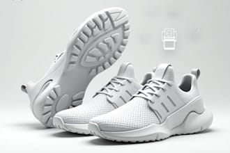 design 3d footwear 3d sneaker 3d printable shoe prototype in stl model