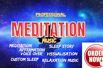 sing a meditation sleeping ambient lofi relaxation music as your vocalist