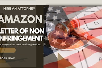 draft a non infringement letter to help reinstate your amazon listings asin