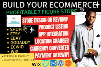 build your ecommerce website wix ecwid godaddy shopify etsy shop product listing