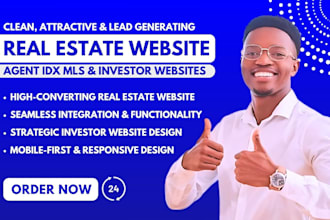 design a real estate website, investor website, landing page, investor carrot