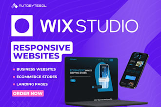 design or redesign wix website, develop wix landing page, wix studio website