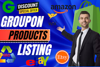 list product on groupon marketplace shopify wix ebay amazon SEO