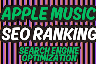 do SEO backlinks for your apple music, apple music promotion, apple promotion