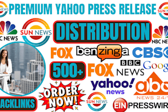do press release writing and distribution on PR platforms, ein yahoo finance