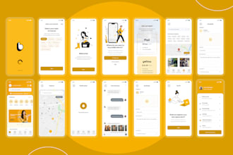 create mobile app UI UX design prototype wireframe in figma