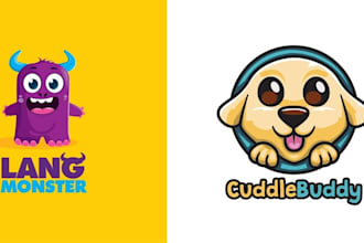 draw cute chibi kawaii character or animal sticker logo design