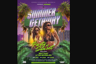 design event flyer, motion flyer, music, nightclub flyer