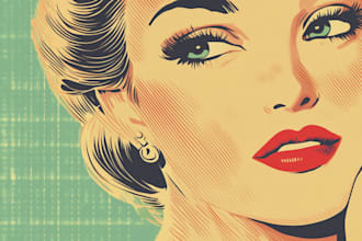 draw vintage retro illustration for t shirt design