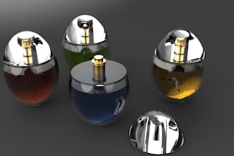 design modern glass bottle and high perfume packaging design