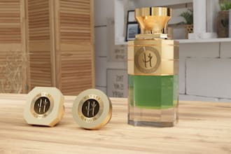perfume bottle design concept, high perfume packaging design
