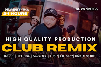 remix your song into edm, hardstyle, techno, house, and afro