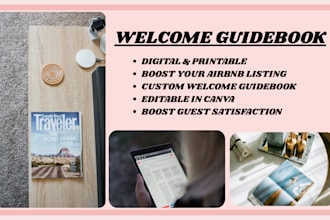 make a custom and professional airbnb guest guidebook