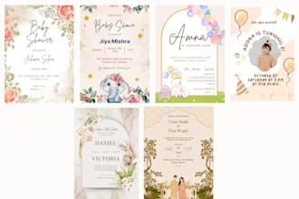 make custom invitations for different events