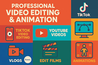 do professional tiktok youtube video editing and motion graphic vlogs edit films