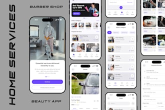 design home services and barber shop mobile apps