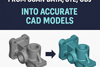 create reverse engineering from scan data, stl, obj