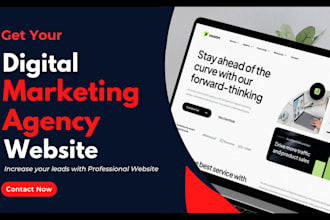 design  modern digital marketing agency website in wordpress