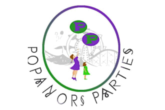 make unique high definition themed logo for popanors parties