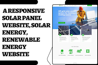 design a responsive solar panel website, solar energy, renewable energy website