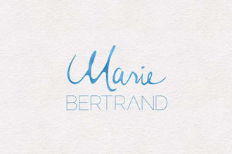 design a luxury elegant feminine signature watercolor logo