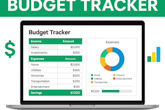 build custom budget trackers, planners in google sheets or excel, dynamic excel