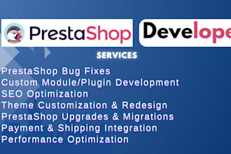 prestashop developer, bug fix, addons, SEO modules, plugins, prestashop redesign