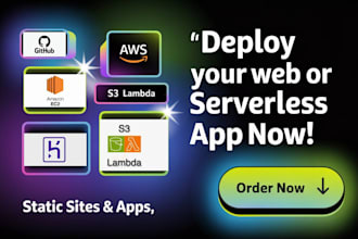 deploy your web or serverless app to AWS ec2, lambda, s3, or amplify