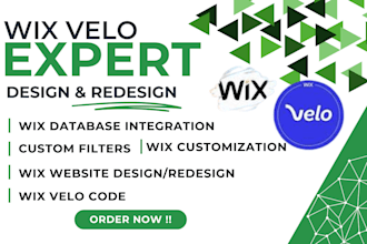 develop wix, wix velo code redesign wix studio custom wix velo functions wix
