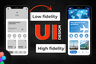 design wireframe figma prototype, mobile app UI UX design