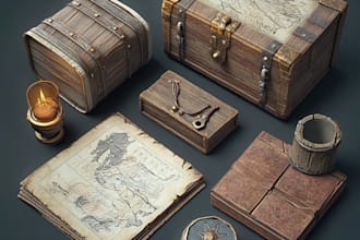 create 3d props and objects for your games