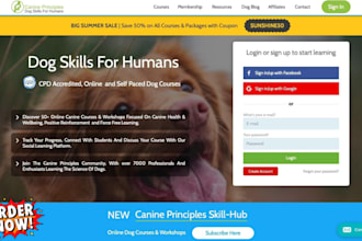 design course website with learnworlds, learndash, and podia, upload course