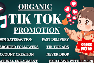 grow and promote your tiktok account followers organically