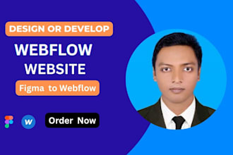 design or develop a webflow website, webflow expert, figma to webflow