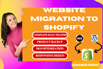 migrate your wix wordpress woocommerce or bigcommerce store to shopify