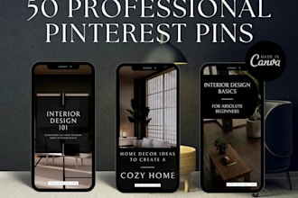 design 50 high converting black and  white viral pinterest pin templates