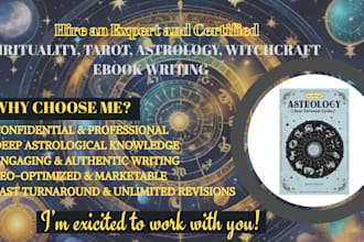 ghostwrite 30,000 words spirituality, tarot, astrology, witchcraft ebook writing