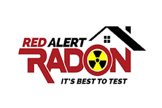 design new radon gas test company logo