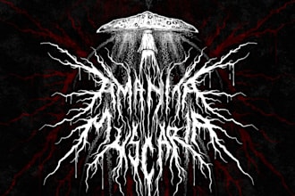 draw heavy metal, black metal, death metal font band logo
