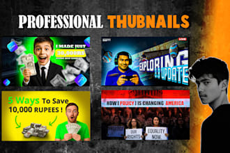 design eye catching  finace thumbnails for your youtube video