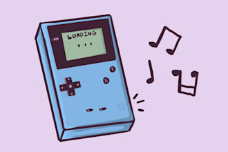 compose 8 bit emulated retro chiptune music for your game or video