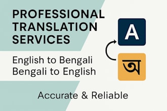 accurately translate english books or documents to bangla