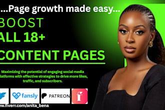 do onlyfans promotion, fansly, fanvue, patreon page and twitter marketing