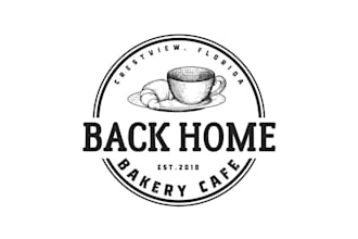 design glamorous home bakery cafe logo