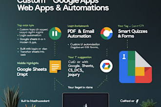create custom google apps script web apps with automation, login, and UI