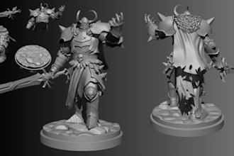 sculpt 3d model characters miniatures action figures and toys for 3d printing