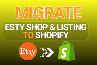 migrate etsy to shopify, transfer and import etsy listing to shopify