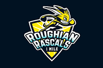 design roughian rascals or pest control logo